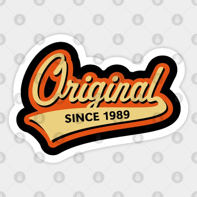 Original Since 1989 (Year Of Birth / Birthday / 3C) Sticker by MrFaulbaum